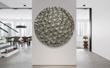 Scultura da parete in argento rovesciato Bubbles