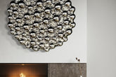 Bubbles Silver — настінна скульптура зі скла