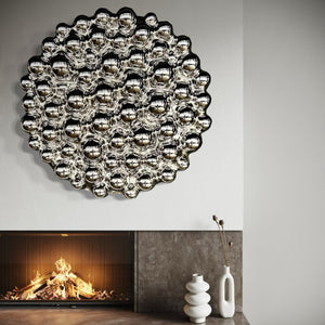 Bubbles Silver Wall Sculpture