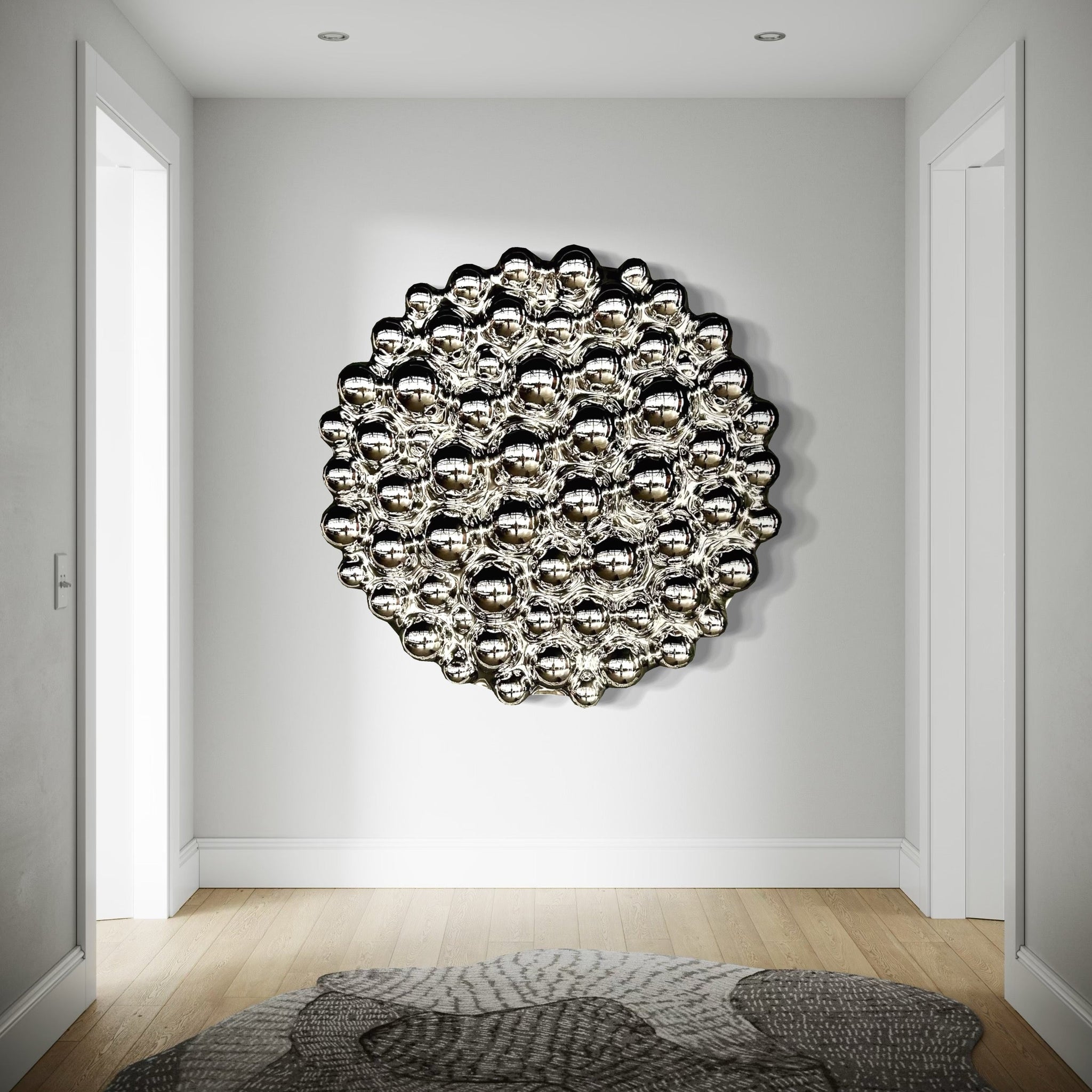 Bubbles Silver — настінна скульптура зі скла