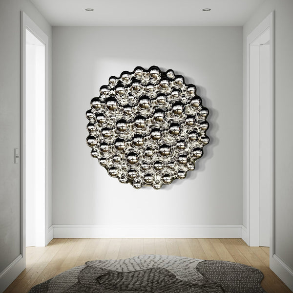 Bubbles Silver Wall Sculpture