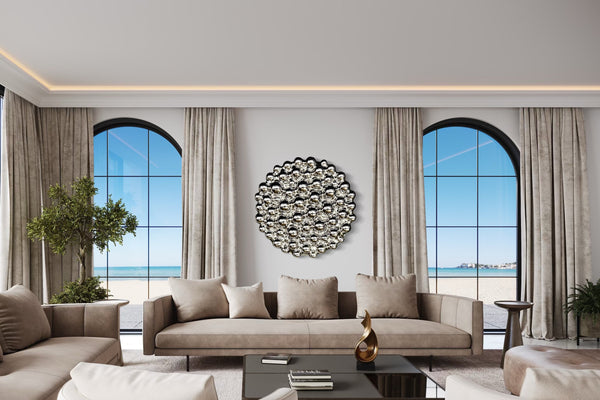 Bubbles Silver Wall Sculpture