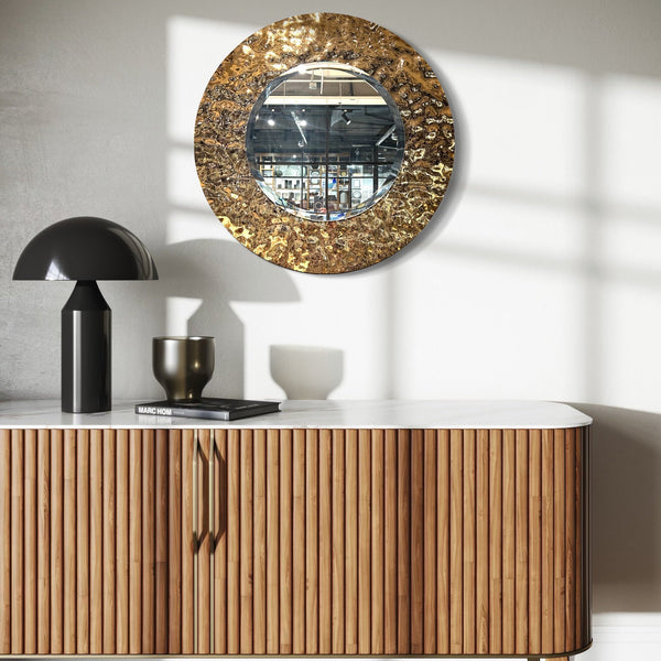 Specchio Circle Vento Gold