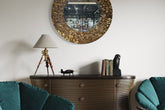 Circle Vento Gold Mirror