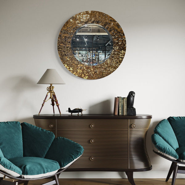 Specchio Circle Vento Gold