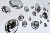 Composizione decorativa da parete 3D Drops Silver