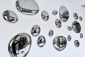 3D композиція настінного декору Drops Silver
