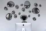 Composizione decorativa da parete 3D Drops Silver