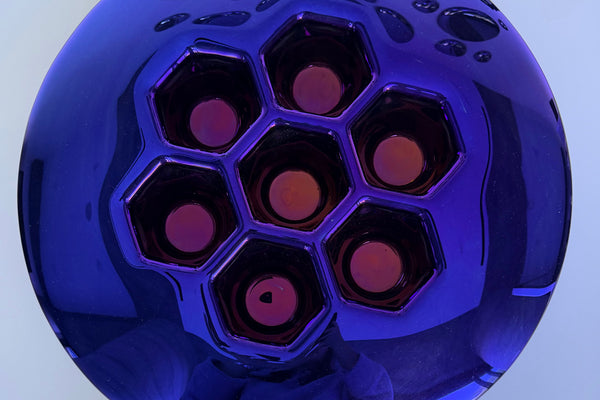 Cells Indigo Platter