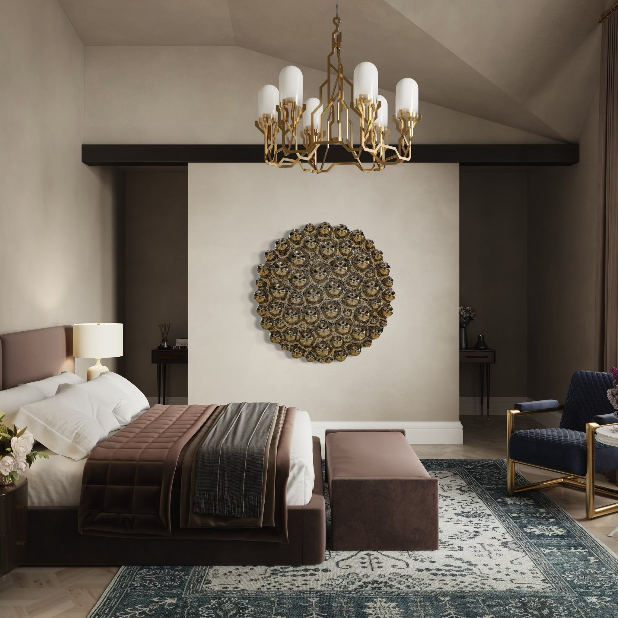 Bubbles Gold Wall Sculpture