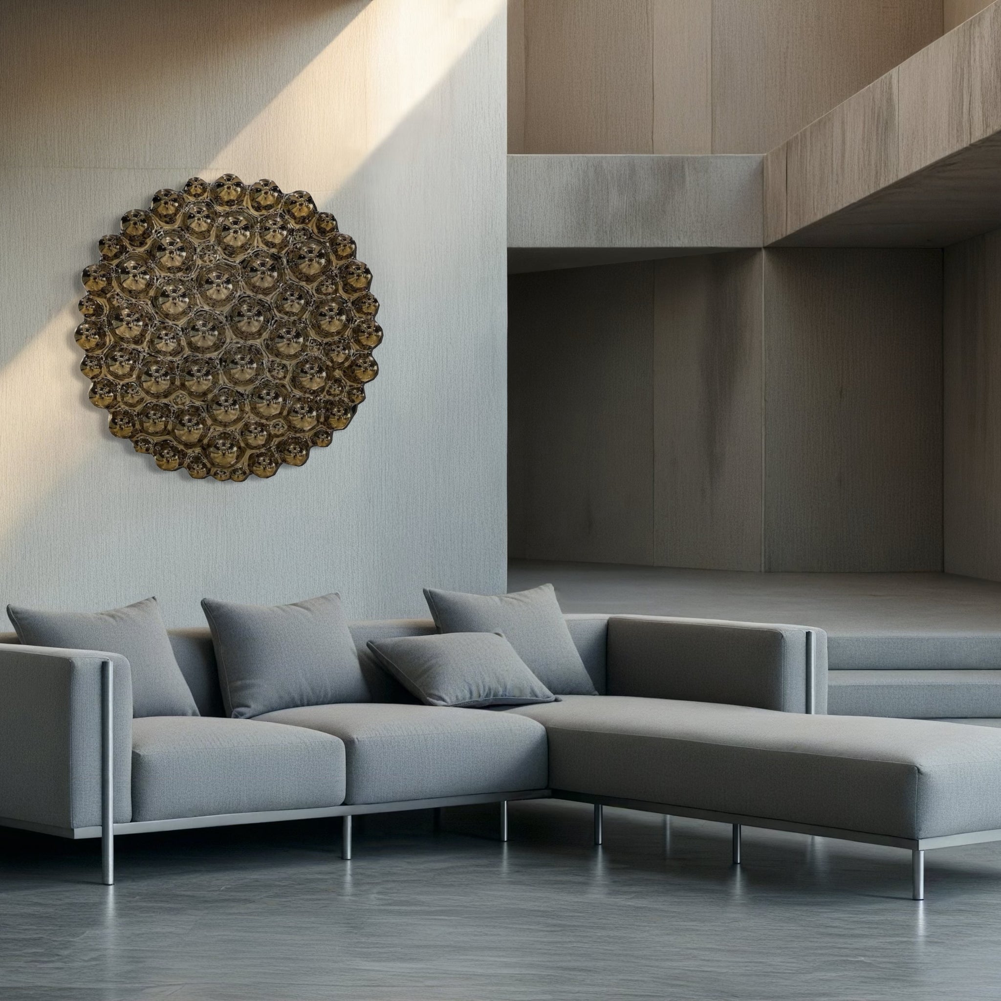 Bubbles Gold Wall Sculpture