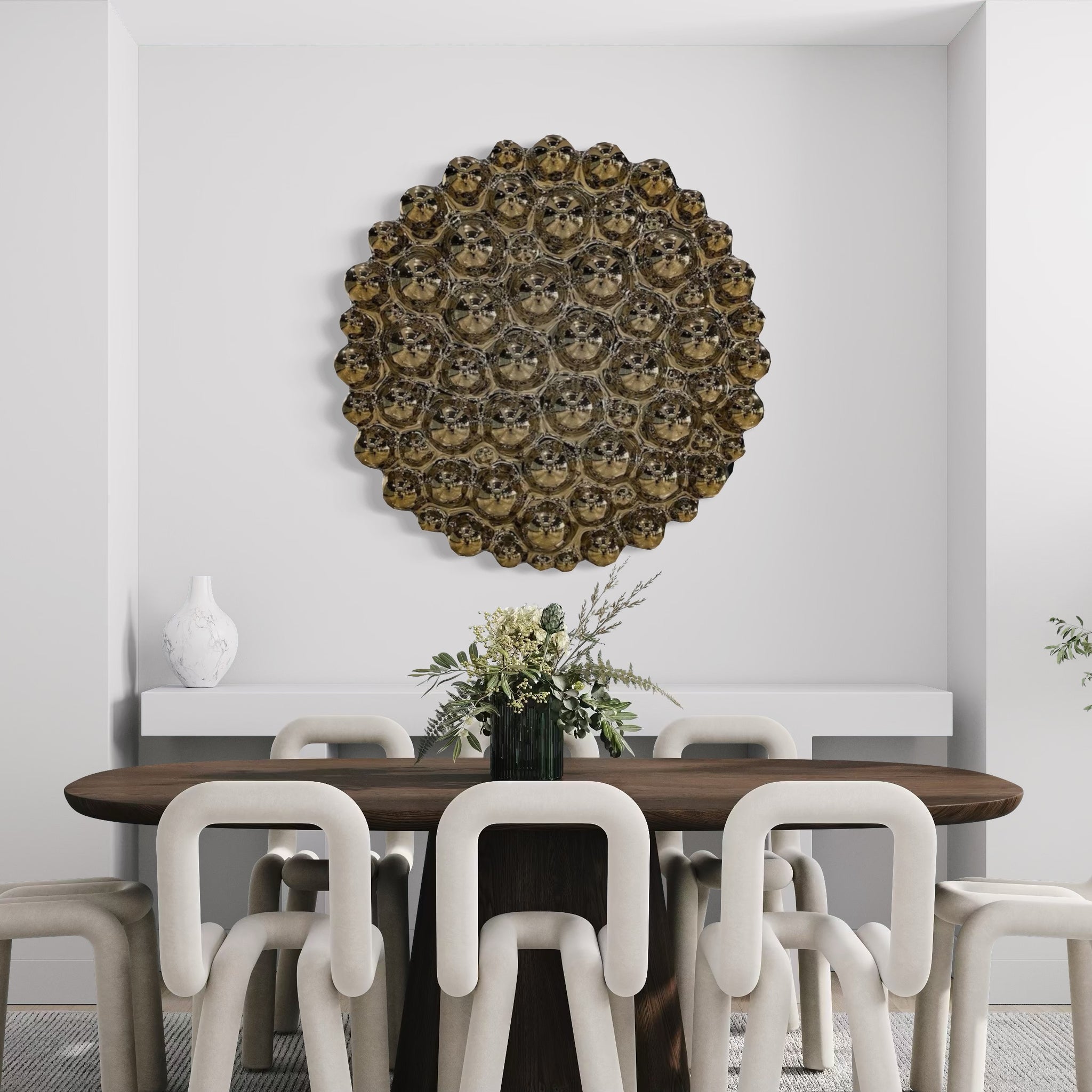 Bubbles Gold Wall Sculpture