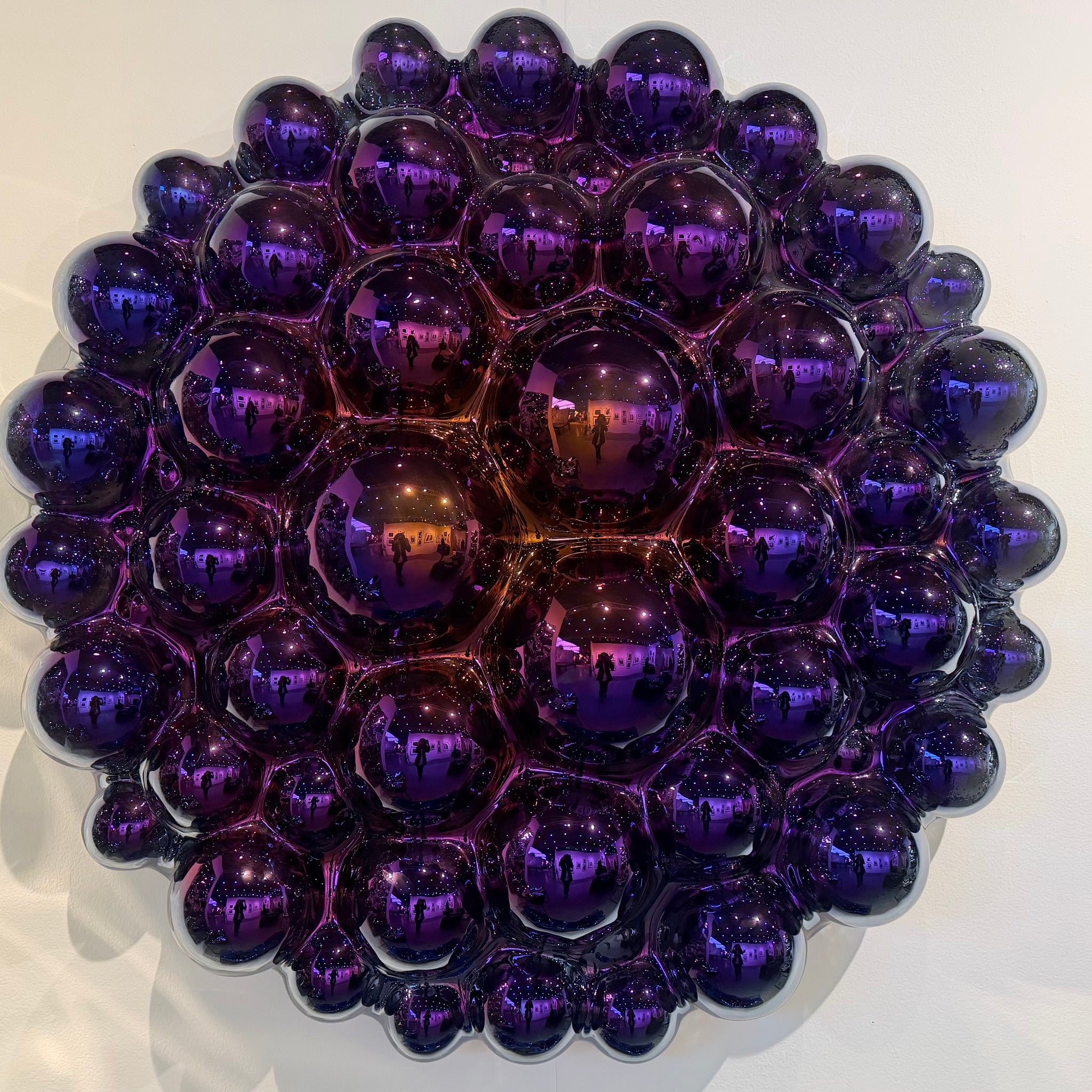 Bubbles Purple Wall Sculpture