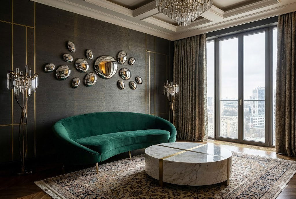 3D Drops Wall Decor Composition Silver