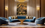 Aqua High Wave Wall Décor