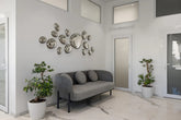 Composizione decorativa da parete 3D Drops Silver