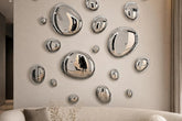 Composizione decorativa da parete 3D Drops Silver