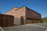 Metal wall panel decorate exterior of private house