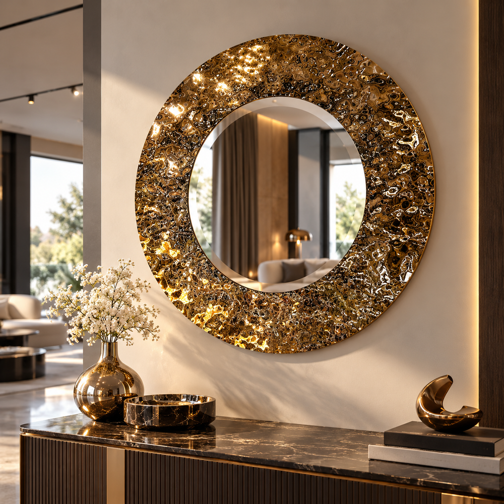 Дзеркало Circle Vento Gold