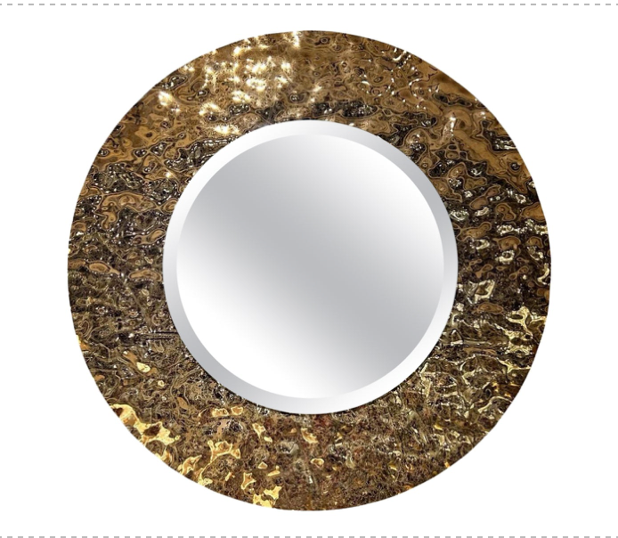 Circle Vento Gold Mirror