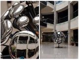 Space Expansion Sculpture in Silver