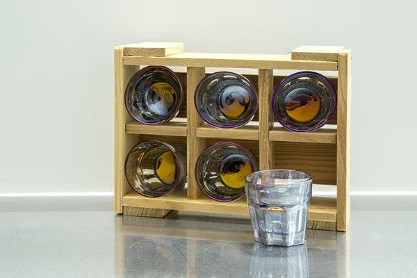 Holographic Faceted Shot Glass Set