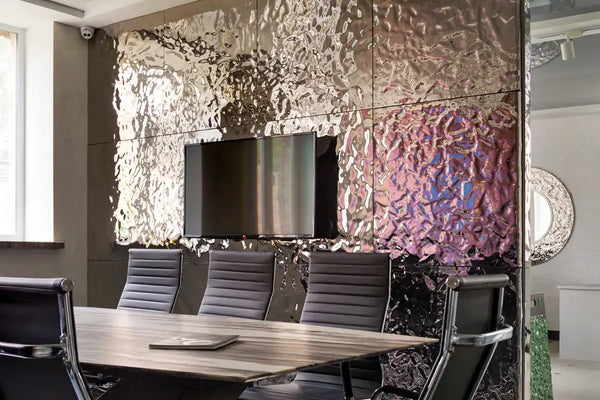 Aqua Silver Wall Panel