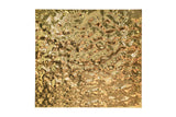 Aqua old gold glass panel sample showcasing its intricate wavy texture and luxurious reflective finish.