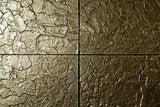 Closeup of champagne glass wall panels with an organic, sculpted texture
