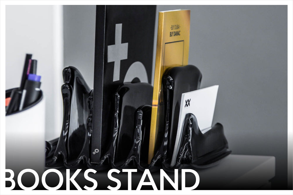 decorative luxury glass books stand