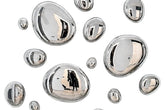 Composizione decorativa da parete 3D Drops Silver