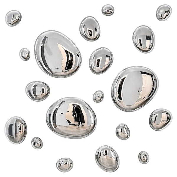 3D Drops Wall Decor Composition Silver
