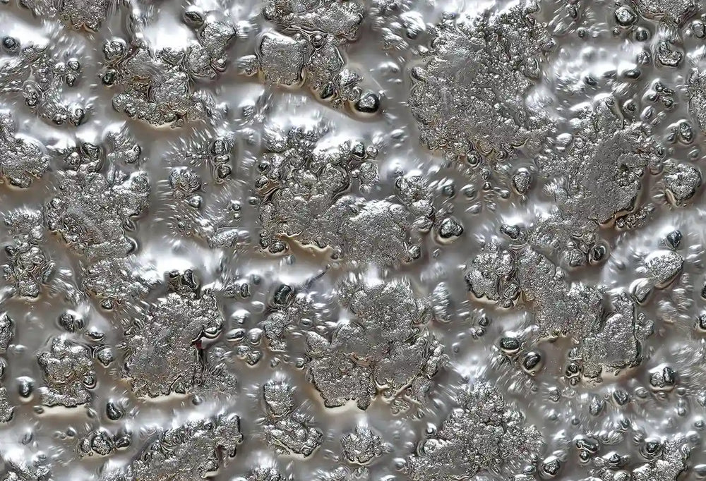 Close up of Fiamma Silver Wall Panel: Modern 3D for Internal or External Usage