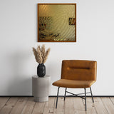 Designer fingerprint glass wall panel in a cozy living space with stylish decor elements.