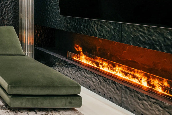 Close shout on dark silver contemporary wall panels