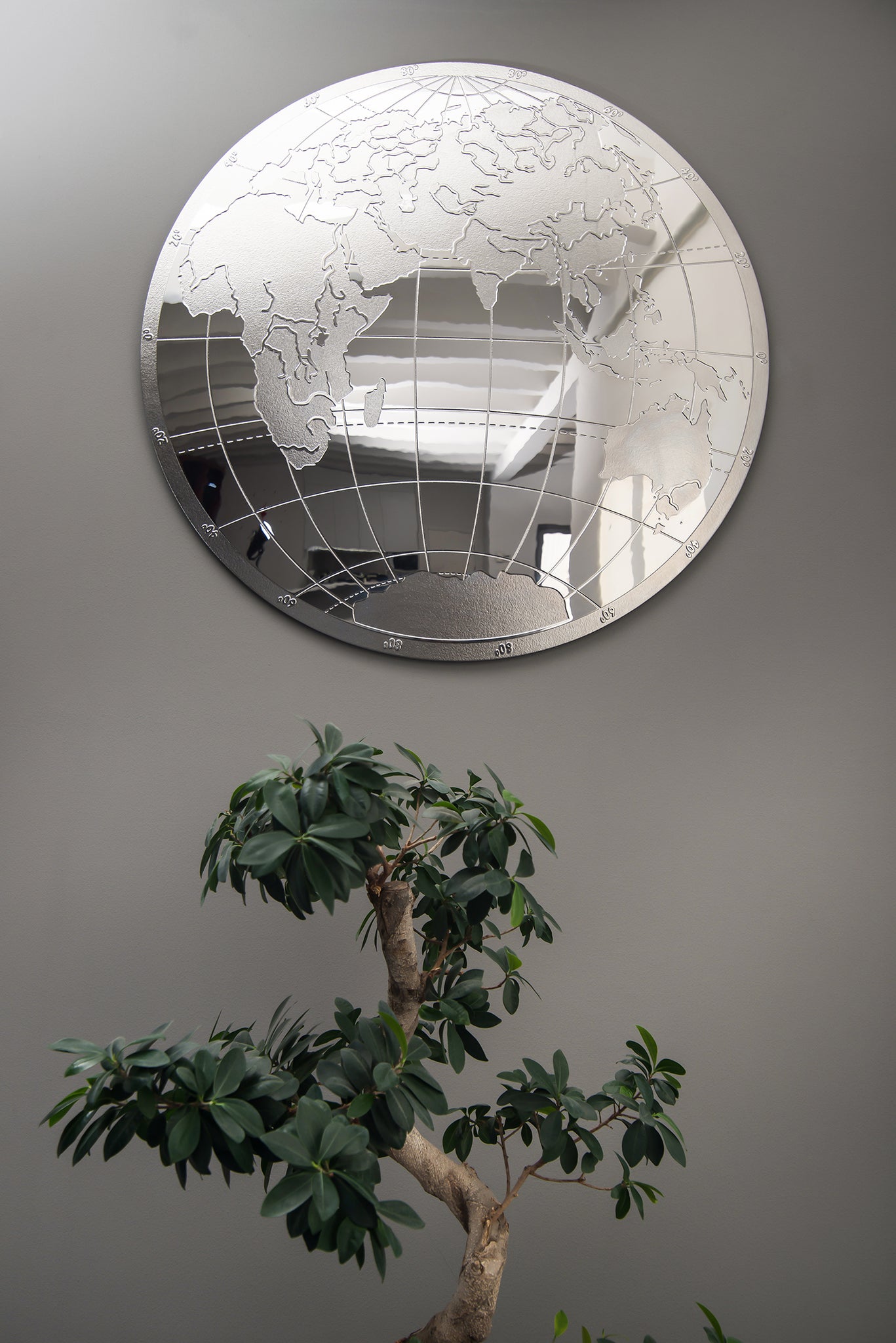 Hemisphere Wall Decor: Large High-End World Map Wall Art | PlusObject