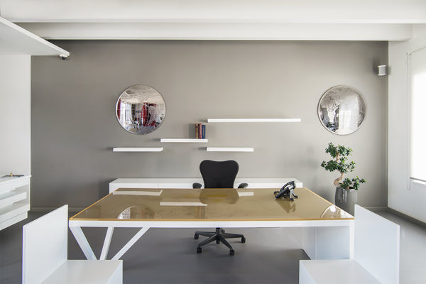 Corporate Office Wall Decor, Stylish Mirrored Globe Map for Luxury Workspaces