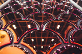 Close-up photo of mirrored glass wall panel Palm Tree