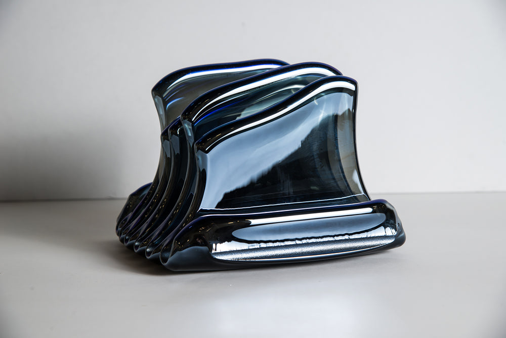 decorative luxury glass books stand