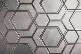 Pannello da parete in argento con motivo geometrico