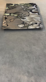 Aqua High Wave Wall Décor Silver