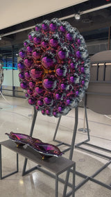 Bubbles Purple Wall Sculpture