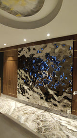 Silver Aqua High Wave Module Wall Panel