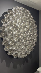 Scultura da parete in argento rovesciato Bubbles