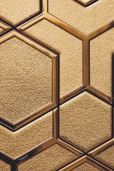 Pannello da parete in oro con motivo geometrico