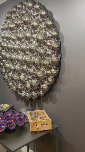 Bubbles Silver Wall Sculpture