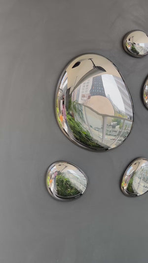 3D Drops Wall Decor Composition Silver