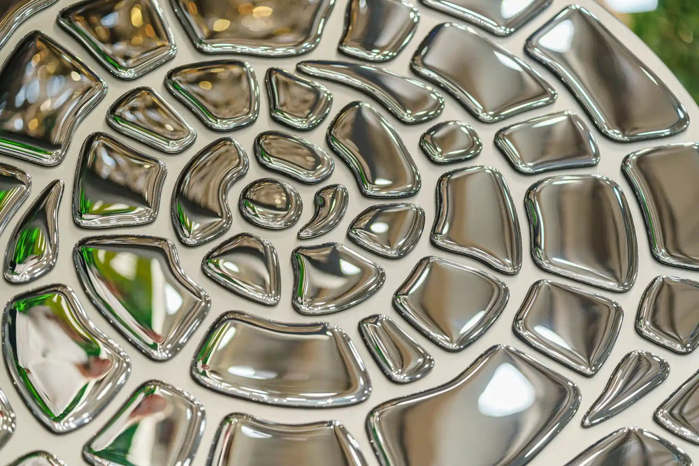 Spiral Mural luxury mirror wall art decor with an elegant reflective design.