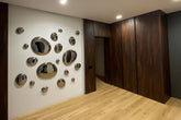 Composizione decorativa da parete 3D Drops Silver