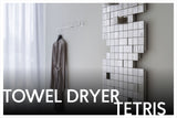 Tetris towel dryer with a luxury geometric design, perfect for modern bathroom decor.